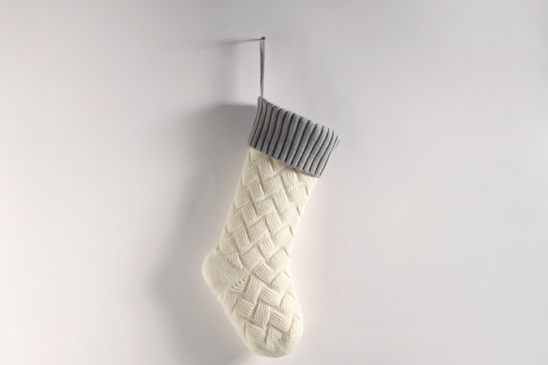 Knitted Christmas Stockings Large Size Cable Knit Holiday Decorative Gifts